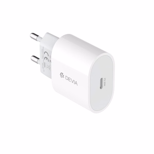 Balts sienas lādētājs Devia Rocket, PD, QC, 20 W, 1 x USB-C