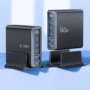 Tech-Protect DC140W-GAN 5-портовая PD140W QC3.0 Зарядная станция - чёрный