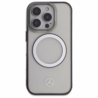 Mercedes MagSafe korpuss ar izdrukātu logotipu viedtālrunim iPhone 16 Pro - skaidrs (m)