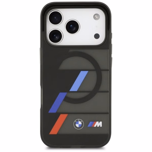 BMW M IML Metal Buttons Tricolor Lines MagSafe Чехол для iPhone 17 Pro - чёрный