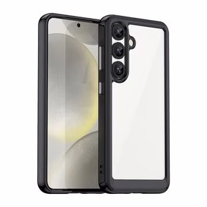 Kosmosa apvalks Samsung Galaxy S25 Edge ar elastīgu rāmi - melns