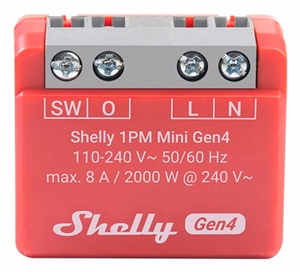 Shelly 1PM Mini Gen4 kontrolieris Zigbee/Matter