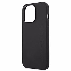 AMG Ādas karstspiedes viedtālruņa apvalks iPhone 13 Pro / 13 6.1" - melns