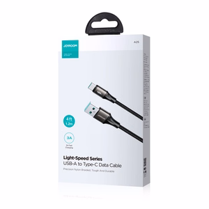 USB kabelis Joyroom SA25-AC3 USB uz USB-C 3A 2,0 m melns