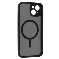 Pilnīgs matēts Mag vāks viedtālrunim Iphone 13 - melns