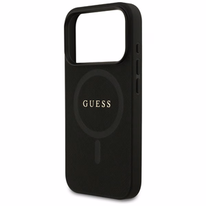 Guess Saffiano Classic Logo MagSafe Чехол для iPhone 17 Pro - чёрный