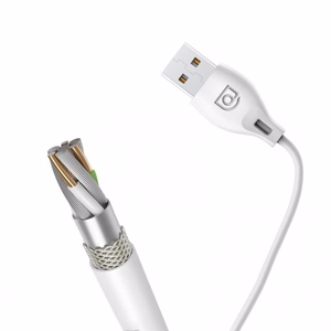 USB kabelis Dudao L4T balts Type-C 200cm