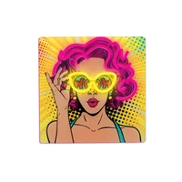 Neon ART LED POWER WOMAN yellow-purple FLA02 Forever Light
