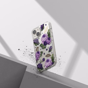 Ringke Fusion Design bruņu apvalks ar gēla rāmi iPhone 14 Plus caurspīdīgs (Violeta roze) (FD637E29)