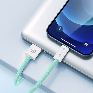 Blavec Cable Candy braided - USB to Lightning - 2,4A 3 metres Apple CarPlay (CCA-UL24GN30) green