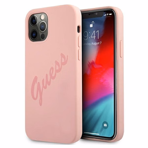 Guess GUHCP12LLSVSPI iPhone 12 Pro Max 6.7" pink/pink hardcase Script Vintage