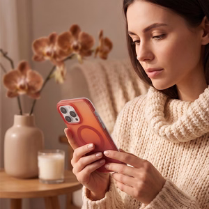 Tecto Shield Mistiq Mag vāciņš iPhone 15 6,1", sarkans