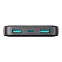 Portatīvais lādētājs Joyroom JR-PBF12 10000mAh 2,4A 2x USB-A 1x USB-C (melns)