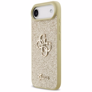 Guess Fiksēts Spīdīgs Liels 4G viedtālruņa apvalks iPhone Air - zelta
