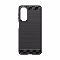 Elastīgs oglekļa raksta viedtālruņa apvalks Samsung Galaxy M54 Carbon Case - melns