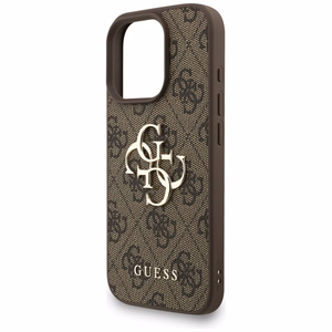 Guess 4G Strap 4G Classic Logo Case for iPhone 16 Pro - Brown