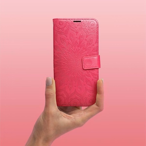 MEZZO grāmatas tipa viedtālruņa apvalks SAMSUNG S25 Plus ar mandalu, purpurs