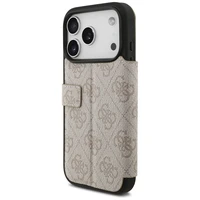 Guess Book 4G Metal Logo viedtālruņa apvalks iPhone 17 Pro - rozā