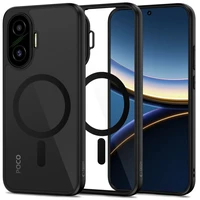 Tech-Protect MagMat MagSafe viedtālruņa apvalks Xiaomi Poco F7 5G - melns un caurspīdīgs