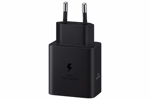 Sienas lādētājs Samsung EP-T4511XBEGEU 45W ar USB-C uz USB-C kabeli 1.8 m, melns