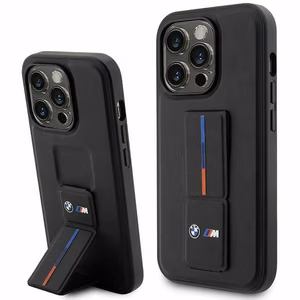 BMW BMHCP14X22GSLK iPhone 14 Pro Max 6.7" melns melns Kietais vāciņš Grip Hot Stamp