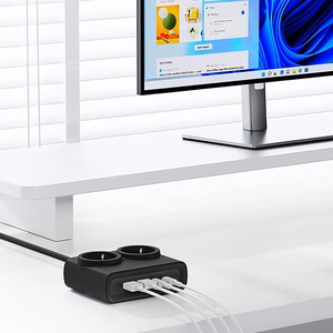 Orico PDC25 25W 6in1 strāvas sadalītājs 2x AC + 2x USB-A + 2x USB-C - melns