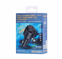 REMAX CAR LĀDĒTĀJS YATOY SERIES WITH SCENT 60W PD QC RCC353 1xUSB + 1XuSB-C melns