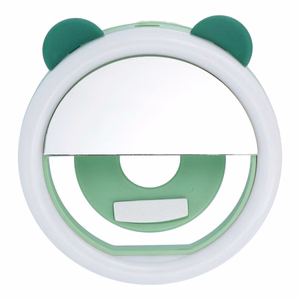 Lampa LED Ring do selfie na telefon RK12 zaļš miś