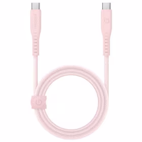ENERGEA Kabelis Flow USB-C - USB-C1.5m rozā/pink 240W 5A PD Fast Charge