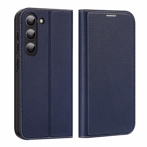 Dux Ducis Skin X2 viedtālruņa apvalks Samsung Galaxy S23+ atverams apvalks ar maku un statīvu zils