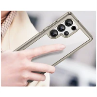 Viedtālruņa apvalks (m) ar Gel Frame Samsung Galaxy S25 Ultra - skaidrs melns (m)