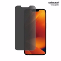 PanzerGlass Classic Fit privātuma antibakteriālais stikls iPhone 14/13 Pro/13