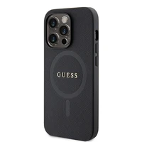 Guess GUHMP15LPSAHMCK iPhone 15 Pro 6.1" melns/melns cietais apvalks Saffiano MagSafe