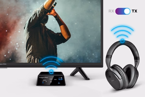2-in-1 Bluetooth HiFi audio uztvērējs un raidītājs (Apt-X, NFC), modelis BT-1