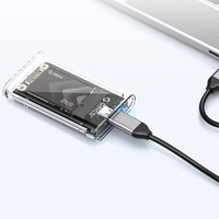 Orico TC10-MS MSATA USB-C 3.2 5 Gb/s diska kasetne - caurspīdīga