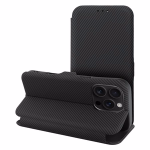 FOLIO sānu magnētiskais grāmatas tipa viedtālruņa apvalks, paredzēts IPHONE 16 PRO MAX, melns