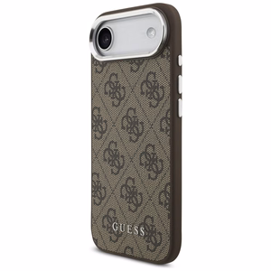 Guess 4G Classic Logo Magnētiskais viedtālruņa apvalks iPhone Air - brūna