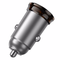 Automobiļa lādētājs Hoco USB A + USB C PD QC3.0 43W NZ16A metāla pelēks