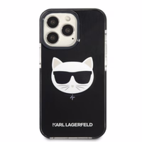 Karl Lagerfeld KLHCP13LTPECK iPhone 13 Pro / 13 6.1" cietais apvalks melns/melns Choupette Galva