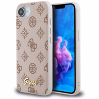 Guess Peony Script Logo magnētiskais viedtālruņa apvalks iPhone 16e - brūns