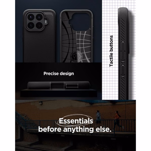 Spigen Rugged Armor maciņš Xiaomi 17T Pro, matēti melns