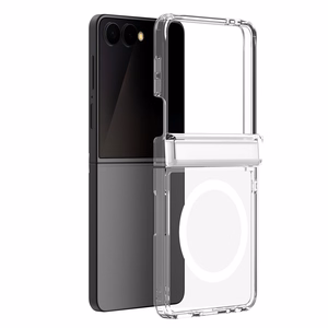Caurspīdīgs Dux Ducis Clin Mag vāciņš ar MagSafe atbalstu Samsung Galaxy Z Flip8 tālrunim