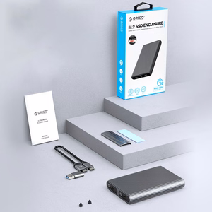 Orico AM2C3-2SN divu disku korpuss diviem M.2 SATA un NVMe diskiem, USB-C 3.2, 6/10 Gb/s, pelēks