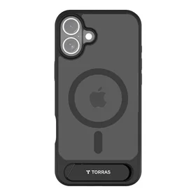 Viedtālruņa apvalks Torras Pstand Series iPhone 16 - melns