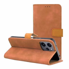 TENDER grāmatas viedtālruņa apvalks XIAOMI Redmi 12 4G / 12 5G brūns