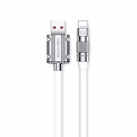 WEKOME WDC-186 Wingle Series - USB-A to Lightning Fast Charging 1m connection kabelis (balts)