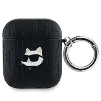 Karl Lagerfeld Monogram Choupette AirPods 1/2 apvalks - melns