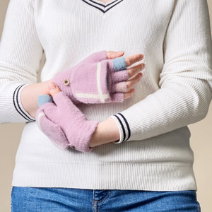 Women's/children's winter telephone gloves - pink
