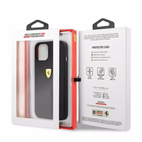 Ferrari FESSIHCP13SBK iPhone 13 mini 5.4" melns/melns cietais viedtālruņa apvalks silikona