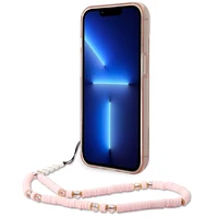 Guess GUHCP14MHGCOHP iPhone 14 Plus 6.7 "rozā/rozā cietais apvalks Translucent Pearl Strap